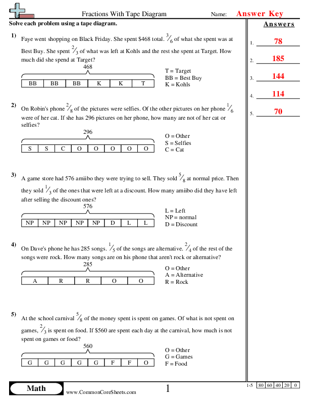  - fractions-with-tape-diagram worksheet