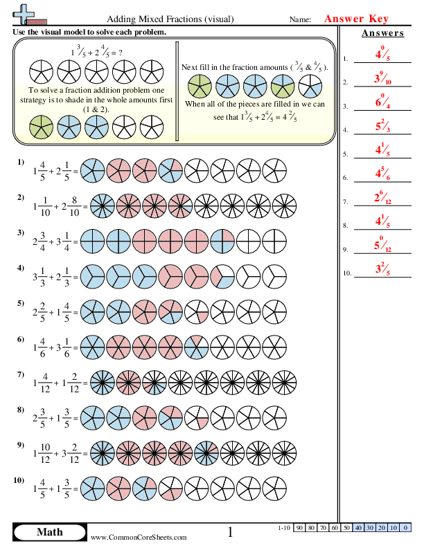  - adding-mixed-fractions-visual worksheet