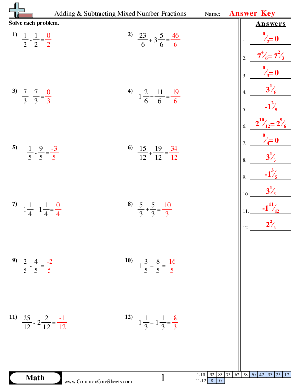  - mixed-fractions-same-denominator worksheet