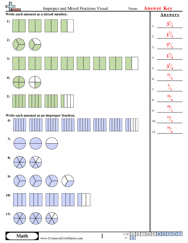 - improper-and-mixed-fractions-visual worksheet