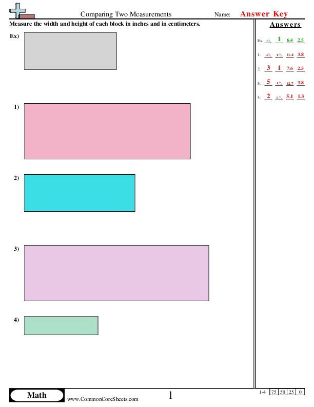  - comparing-two-measurements-width-height worksheet