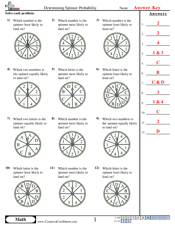  - determining-spinner-probability worksheet