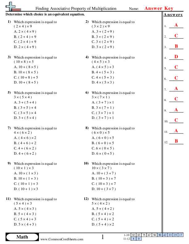  - finding-associative-property-of-multiplication worksheet