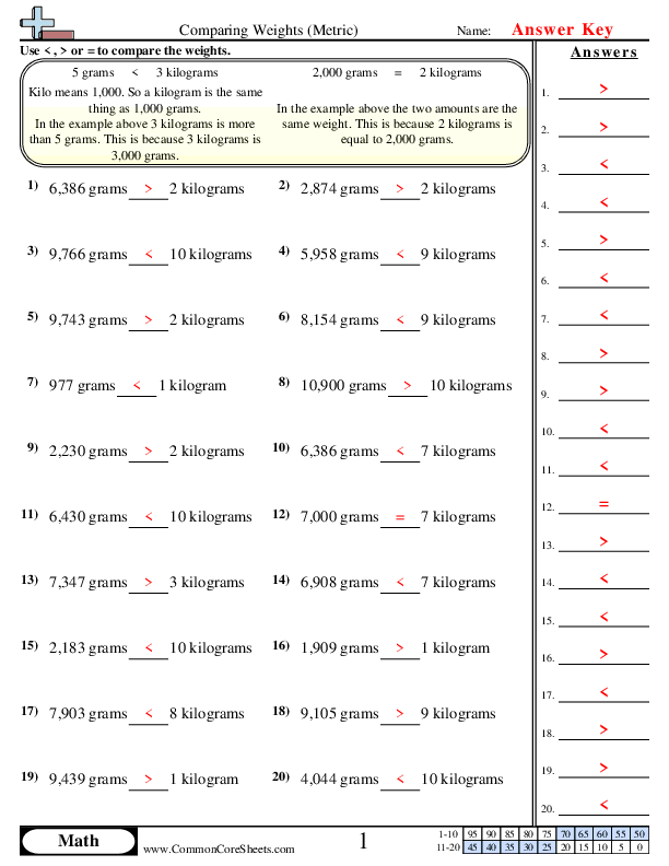  - comparing-weights worksheet