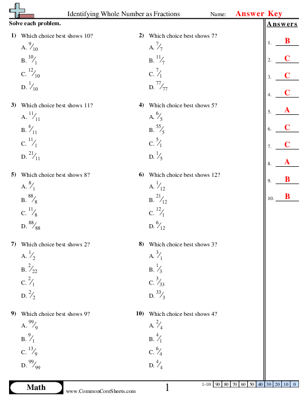  - identifying-whole-number-as-fractions worksheet