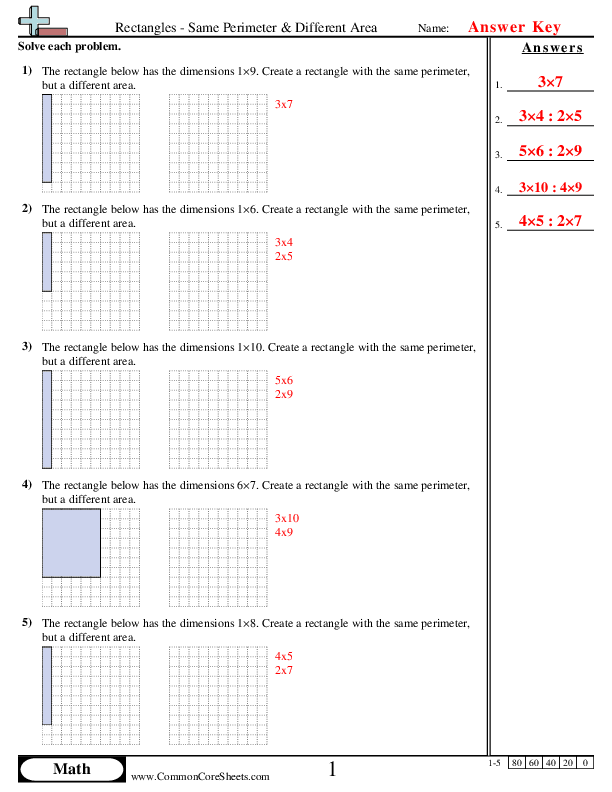  - rectangles-same-perimeter-different-area worksheet