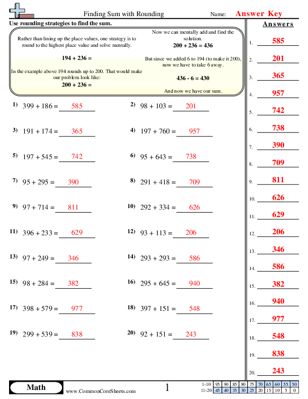  - finding-sum-with-rounding worksheet