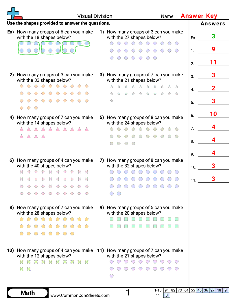 3oa2 Worksheets - no-remainder worksheet