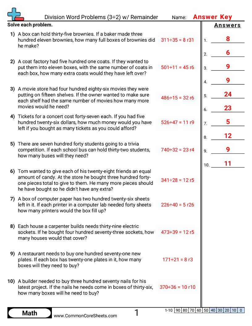 5nbt6 Worksheets - 3-d-2-with-remainder worksheet
