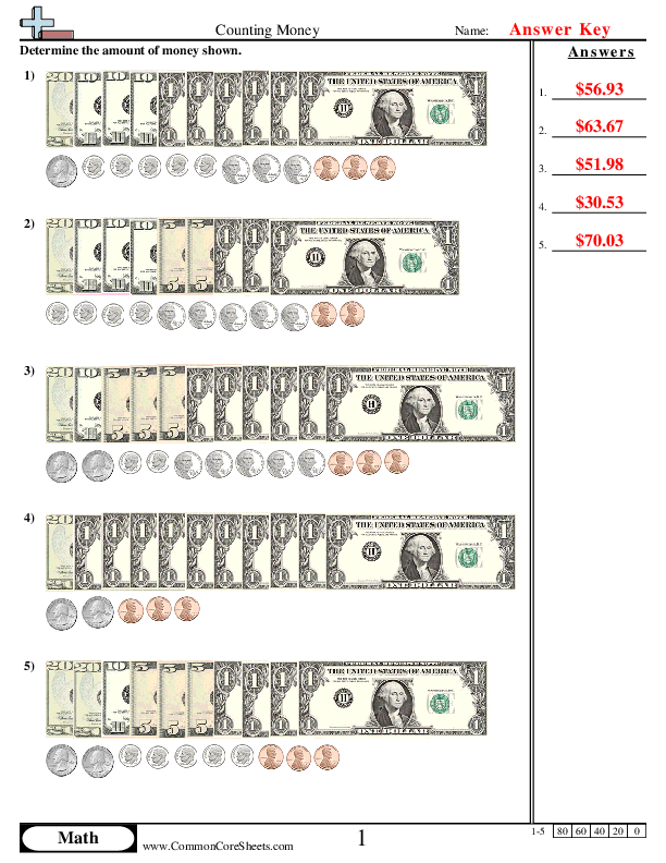  - counting-money-with-change worksheet